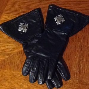 Black leather Harley Davidson gloves